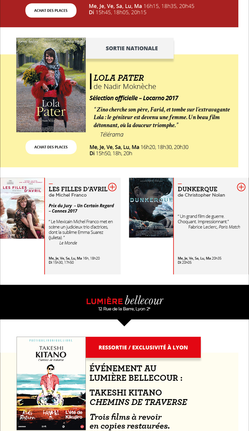 Programme du 9 au 15 aot 2017