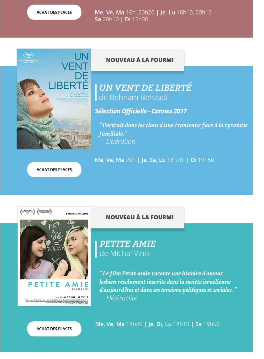 Programme du 9 au 15 aot 2017