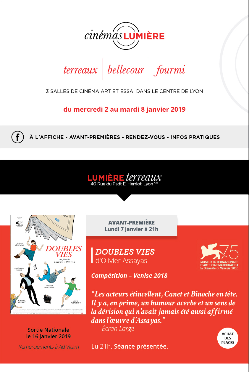 Programme du 2 au 8 janvier 2019