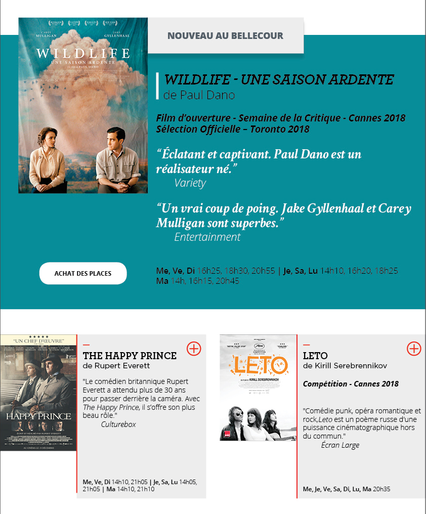 Programme du 2 au 8 janvier 2019
