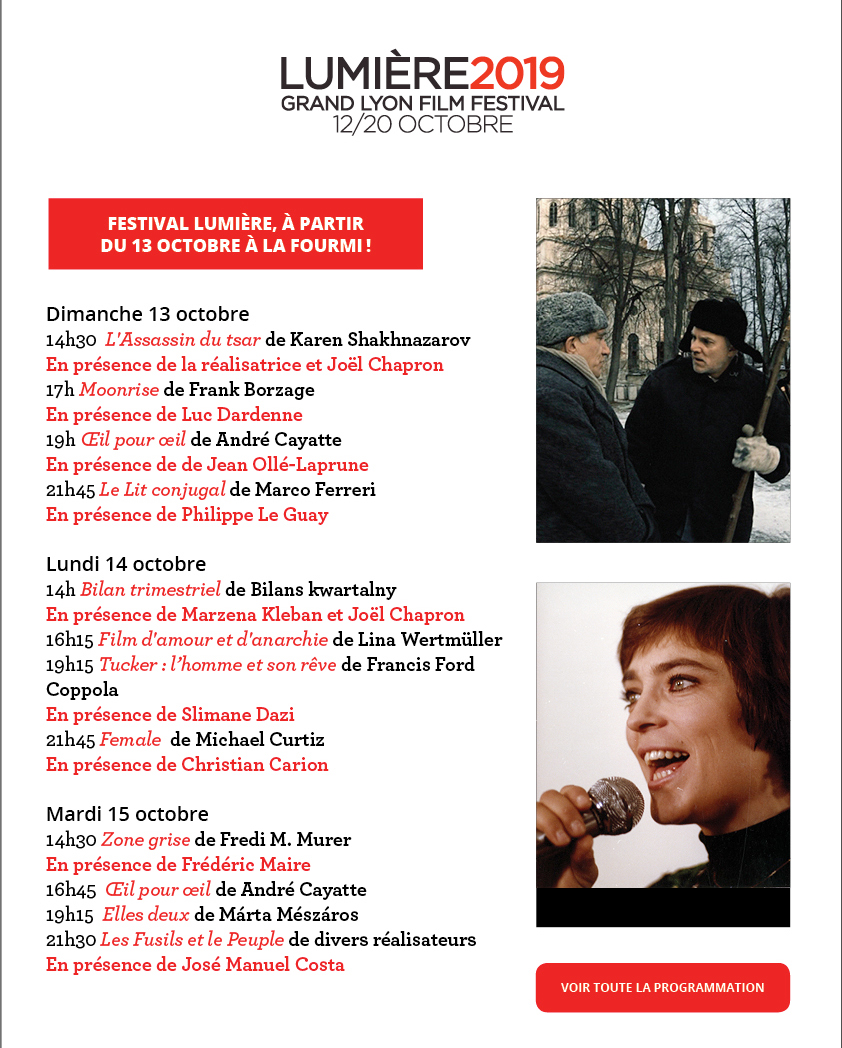 Programme du 9 au 15 octobre 2019