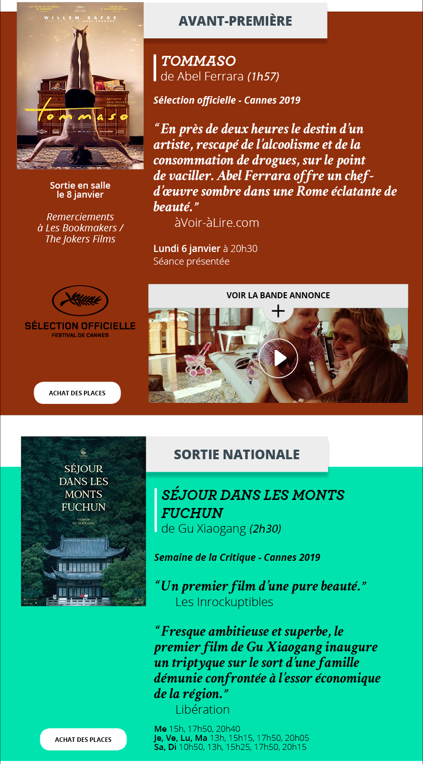 Programme du 1er au 7 janvier 2020
