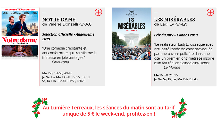 Programme du 1er au 7 janvier 2020