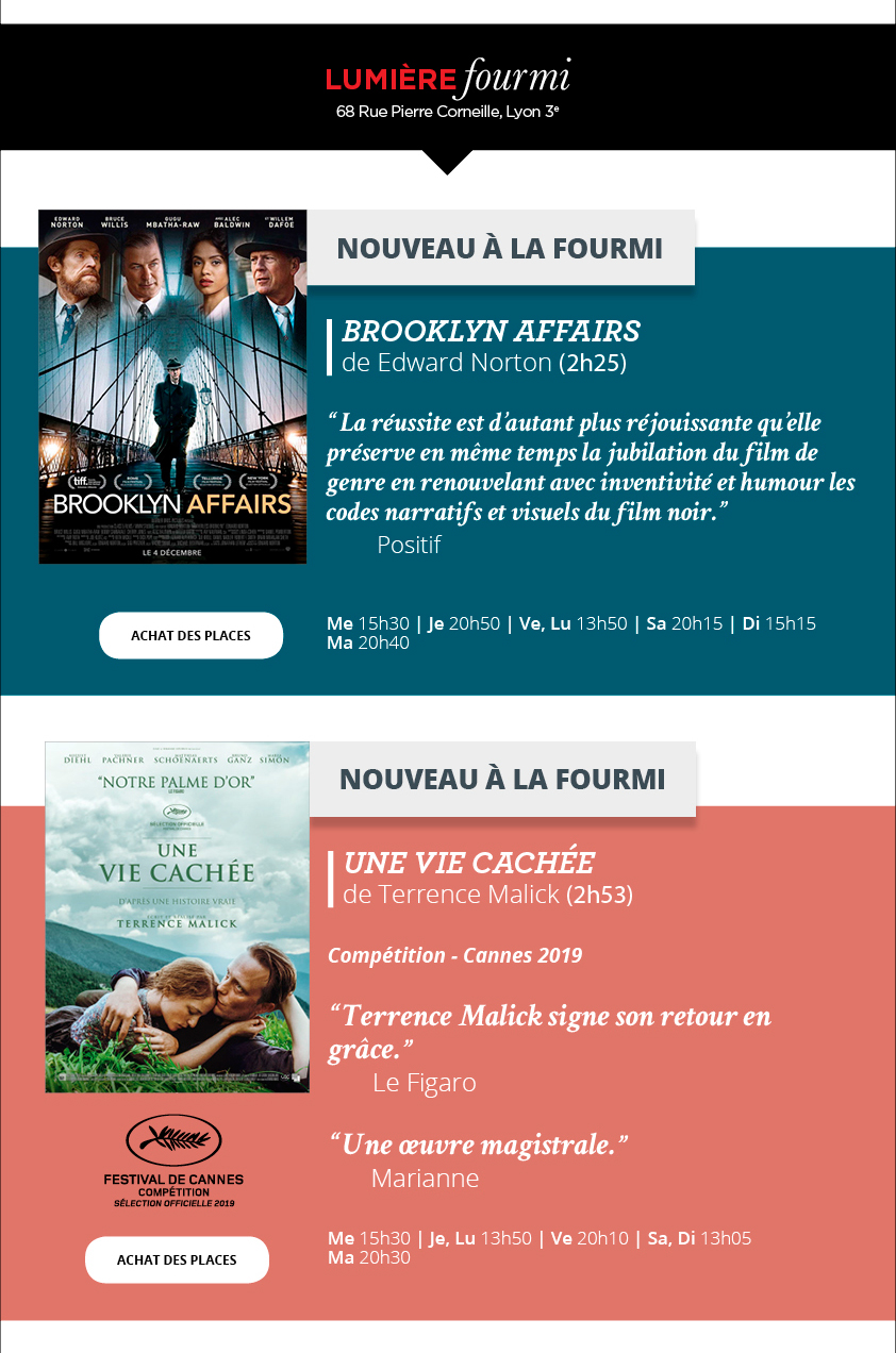 Programme du 1er au 7 janvier 2020