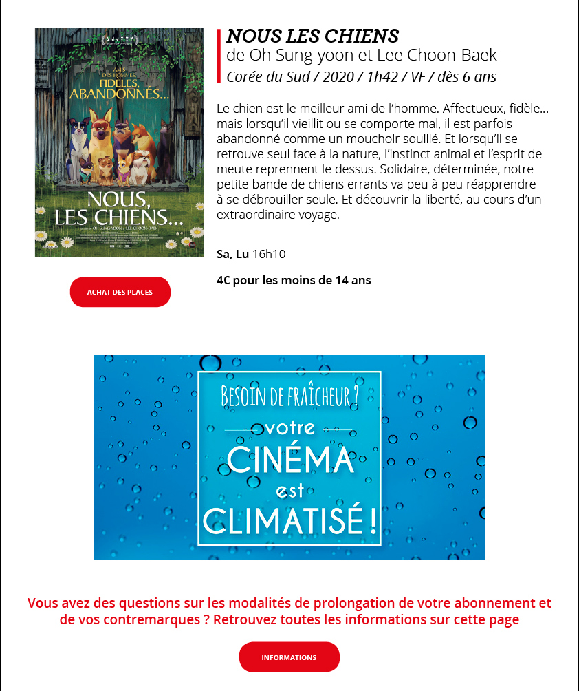 Programme du 5 au 11 aot 2020