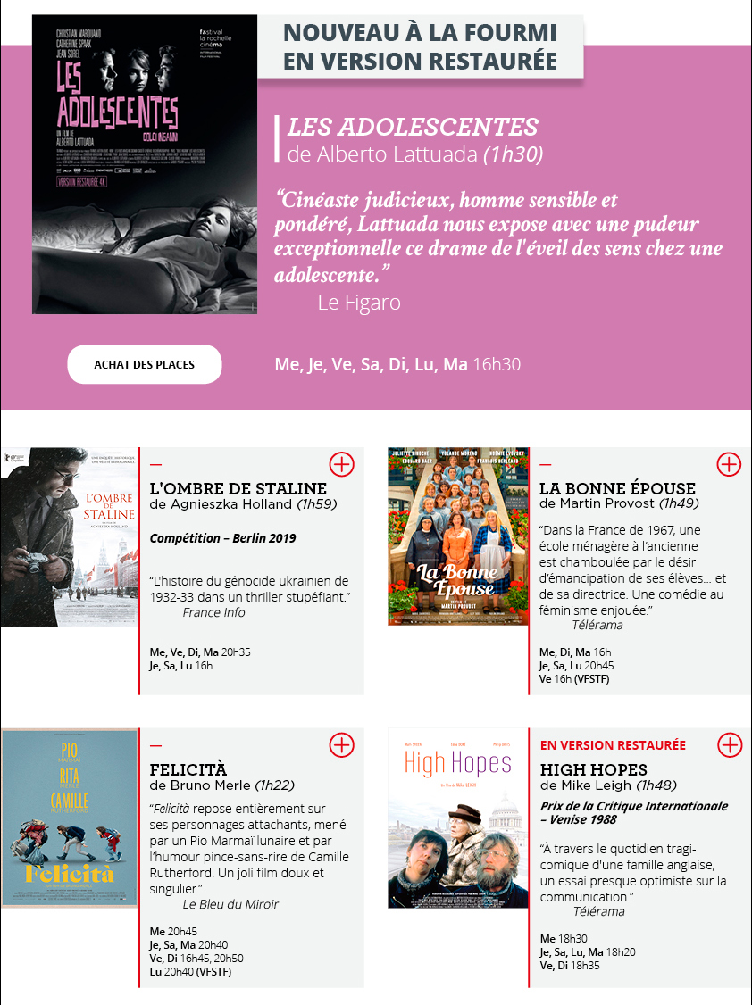 Programme du 5 au 11 aot 2020