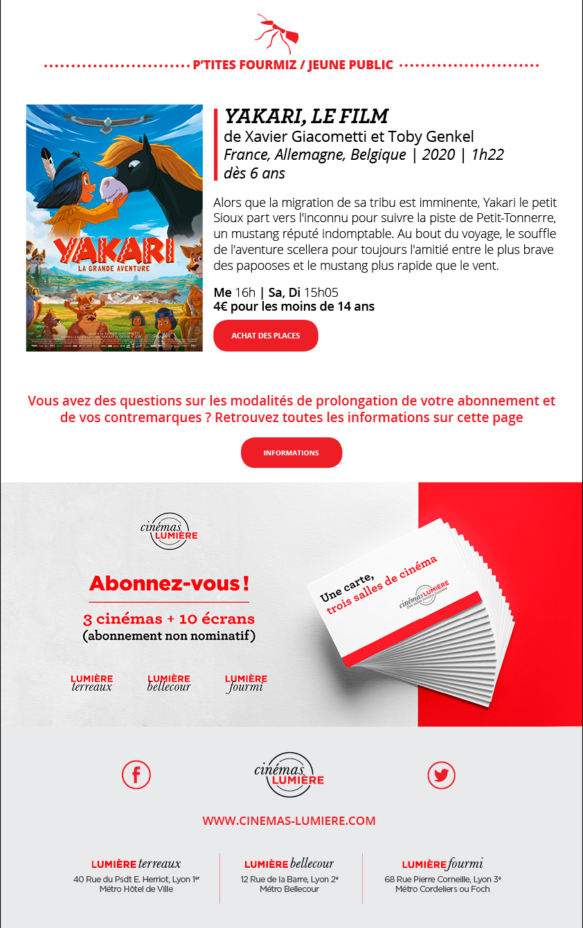 Programme du 23 au 29 septembre 2020