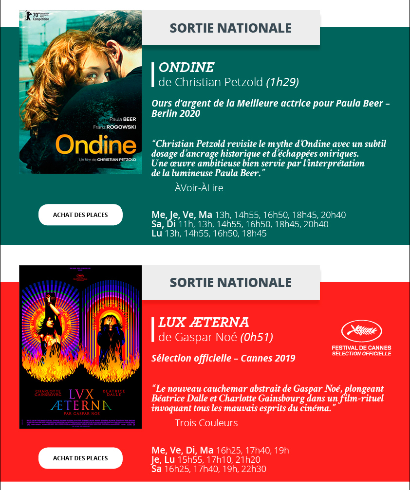 Programme du 23 au 29 septembre 2020