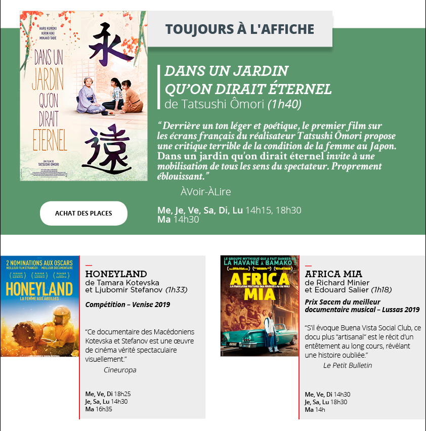 Programme du 23 au 29 septembre 2020